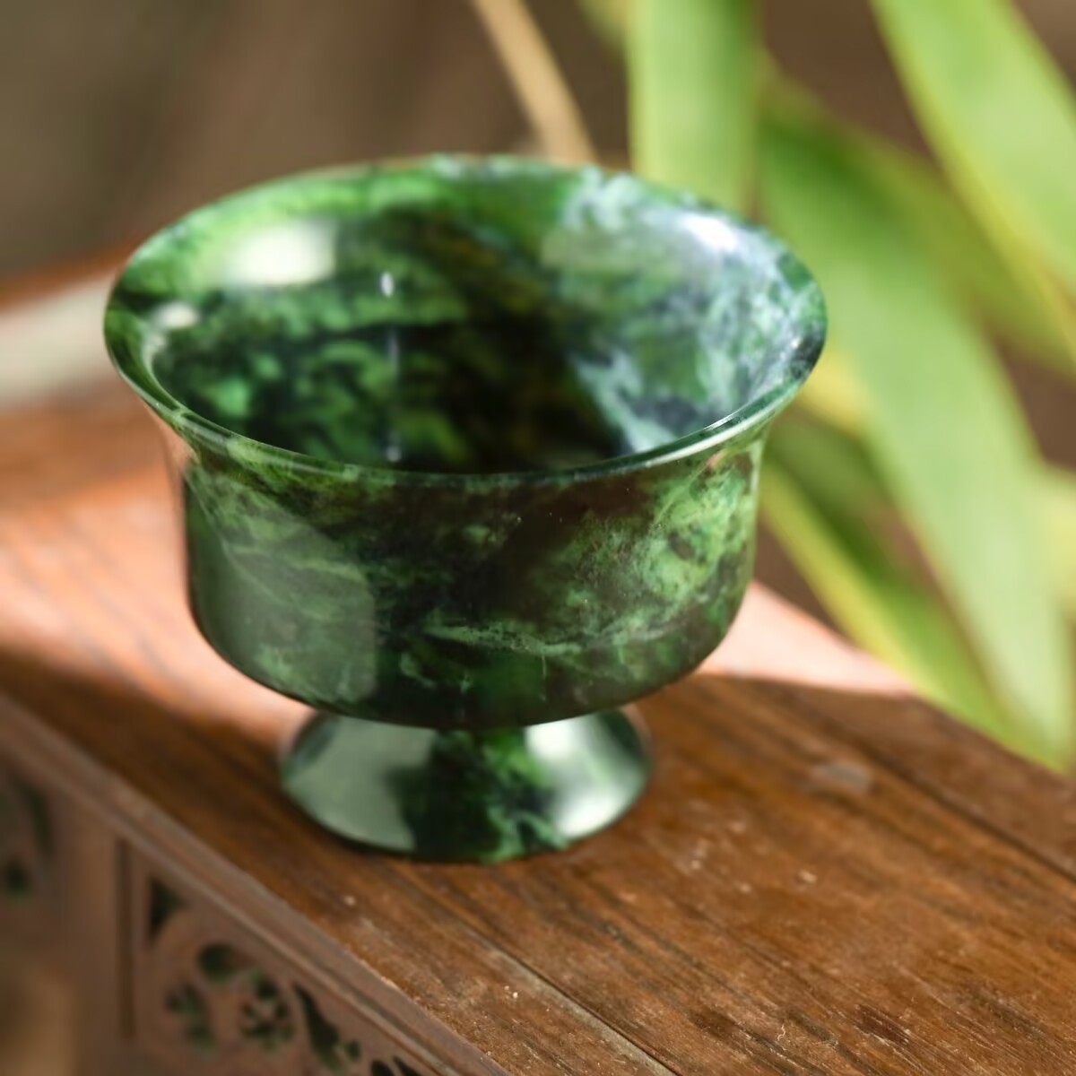 Gongfu Tea Set - Natural Green Jade Teacup Stone Tea