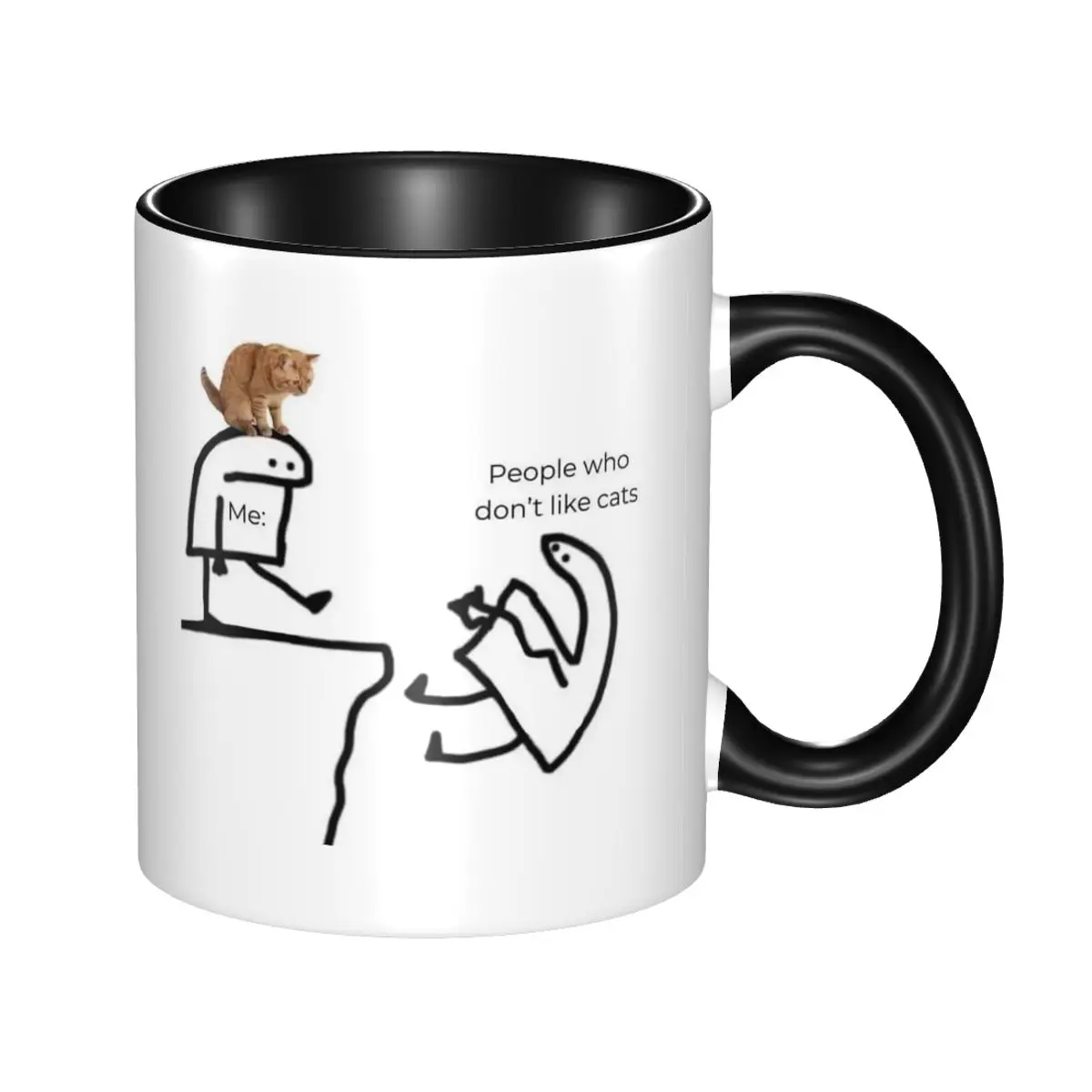 Coffee And Tea Quotes Funny - Me With Cat Design People Who