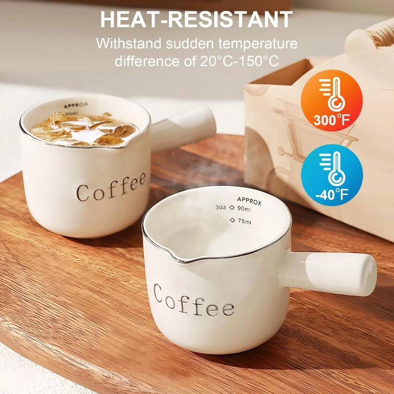 Coffee Tea Latte - Mini Ceramic Coffee Cup with Handle