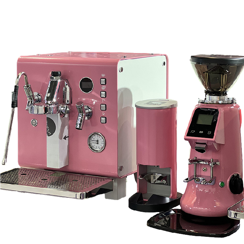 Coffee & Tea Maker Machine - Coffee Machine Professional Pink Semi-Auto Espresso