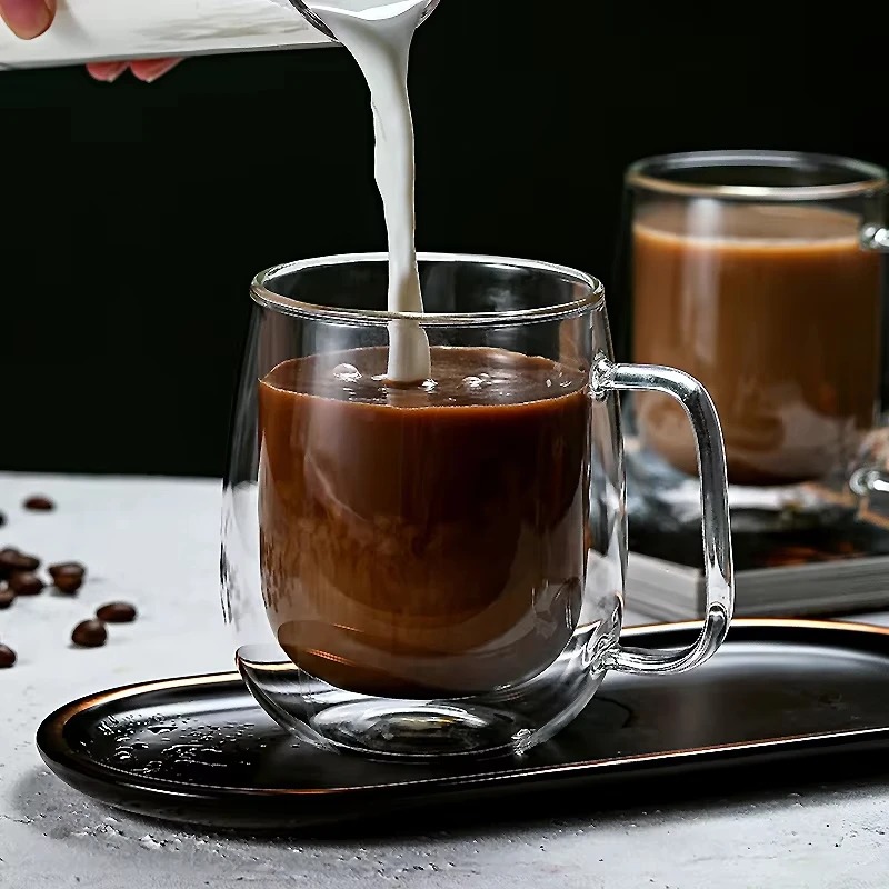 Double Wall Glass Handled Mug  - đánh giá và giá Double Wall Mug