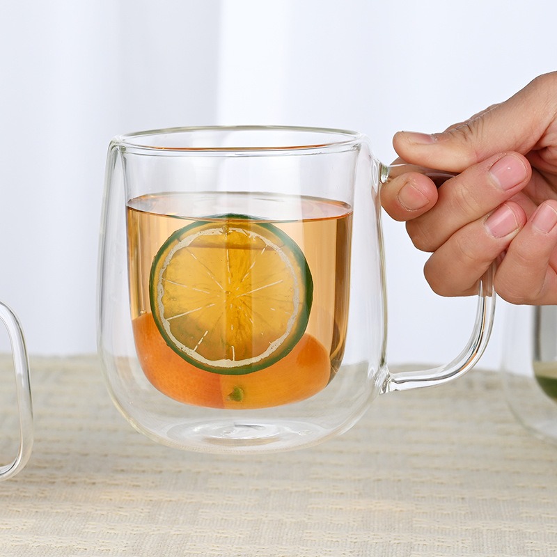 Double Wall Glass Handled Mug  - đánh giá và giá Double Wall Mug