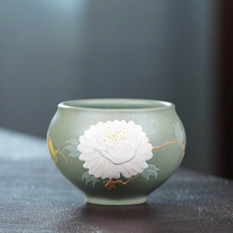 Yixing Zisha Handmade Peony Ar - đánh giá và giá Gongfu Tea Set