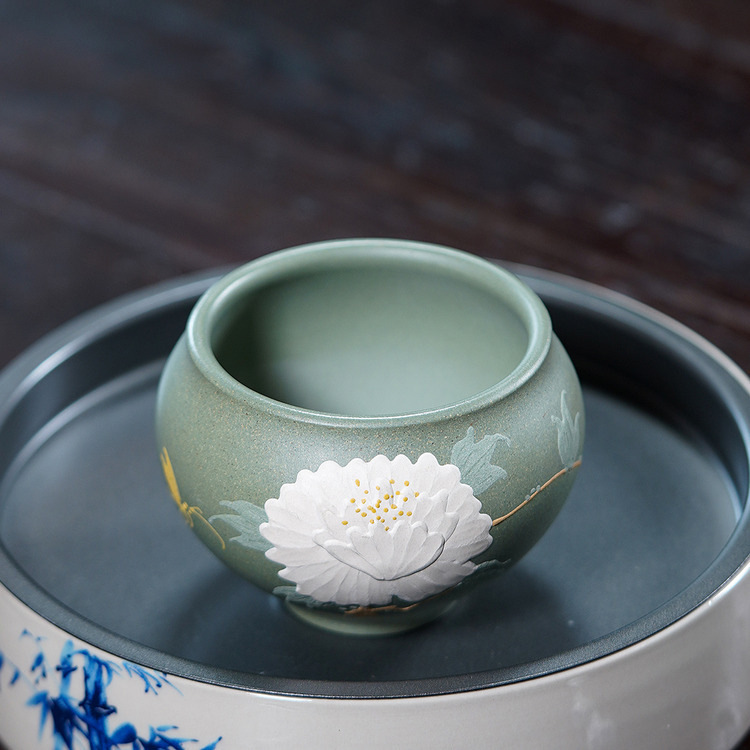 Yixing Zisha Handmade Peony Ar - đánh giá và giá Gongfu Tea Set