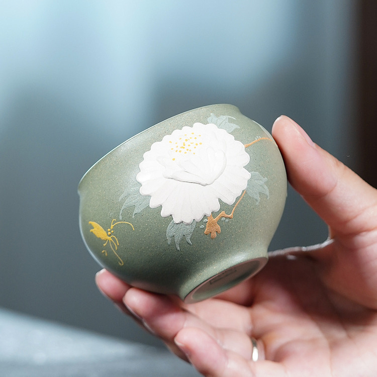 Yixing Zisha Handmade Peony Ar - đánh giá và giá Gongfu Tea Set