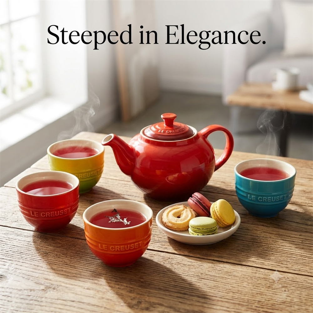 5 Set Le Creuset Chip-Resistan - đánh giá và giá Coffee Tea Set Up