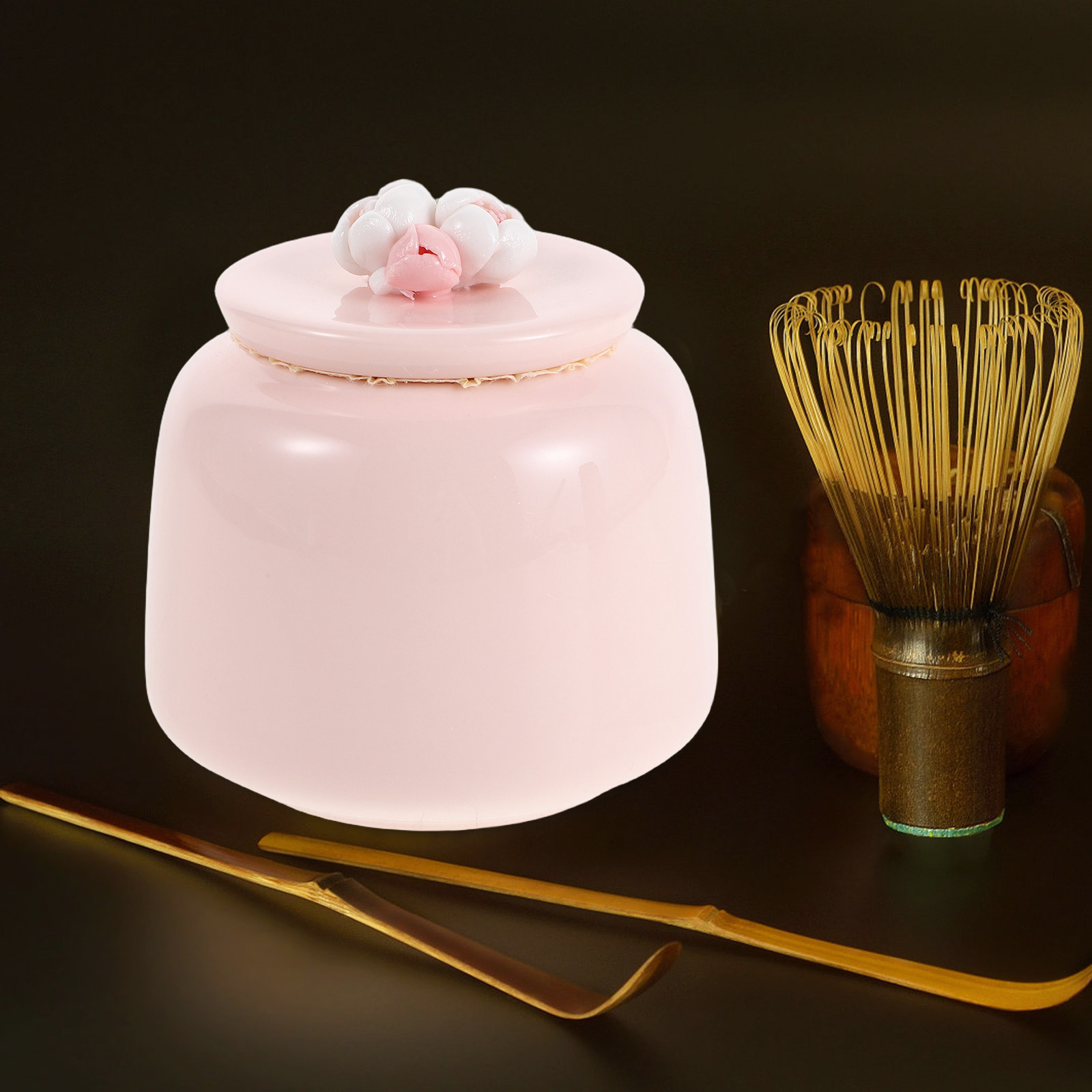 Ceramic Tea Jar Pink Porcelain - đánh giá và giá Coffee Tea And Leaf