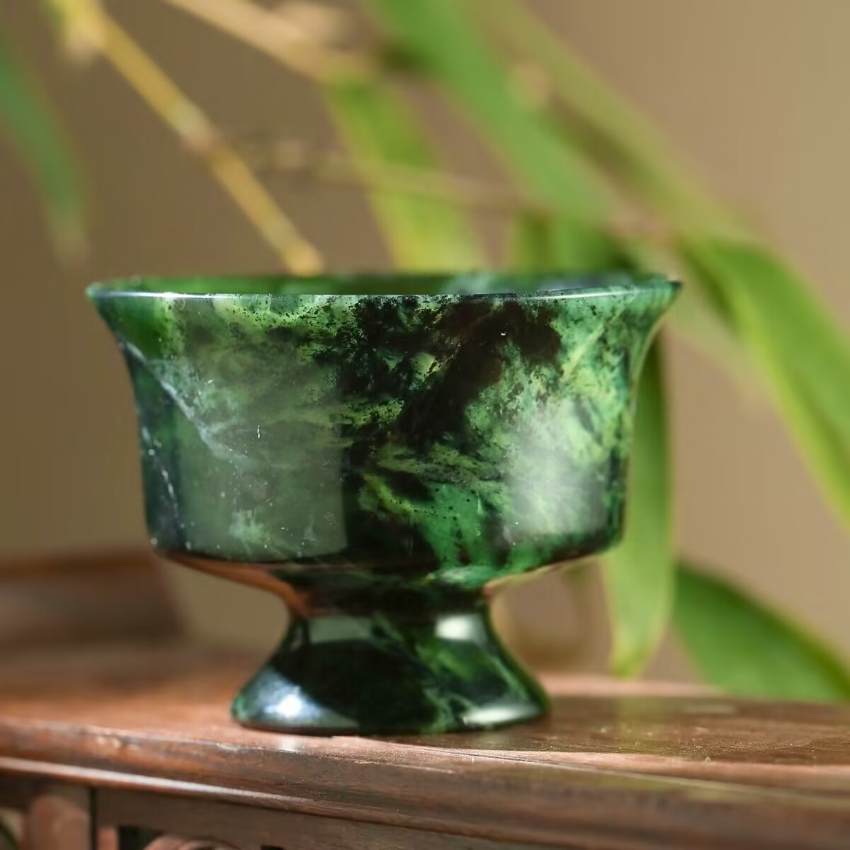 Natural Green Jade Teacup Ston - đánh giá và giá Gongfu Tea Set