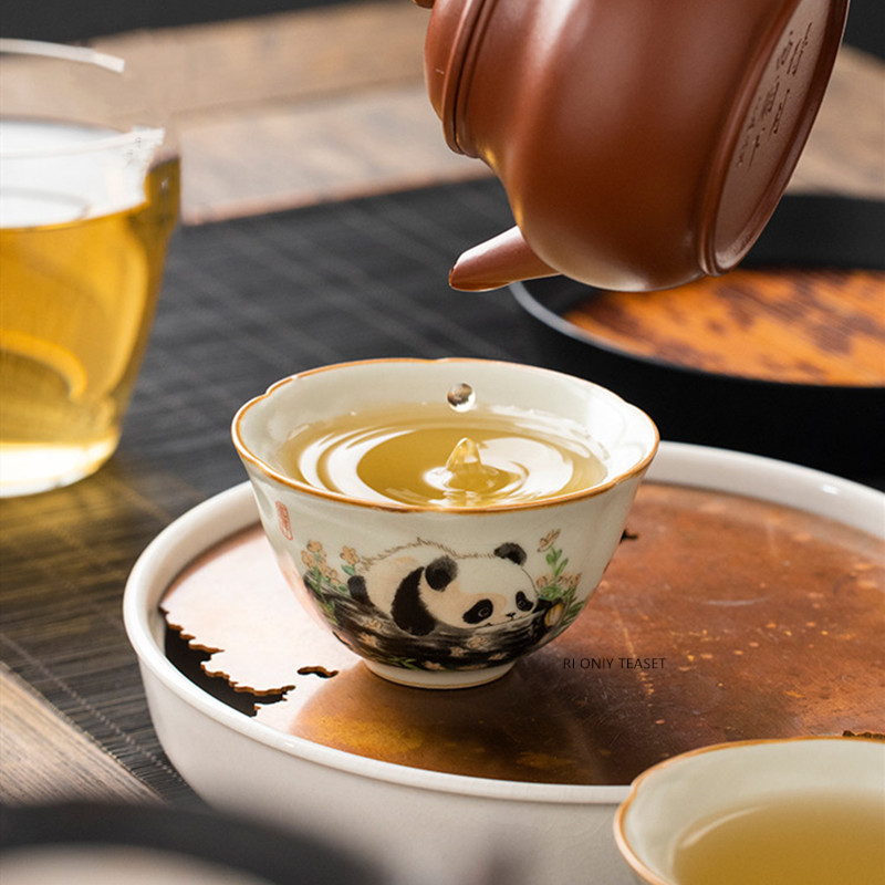 1 Pc Chinese Tradition Ru Kiln - đánh giá và giá Coffee Tea Set Up