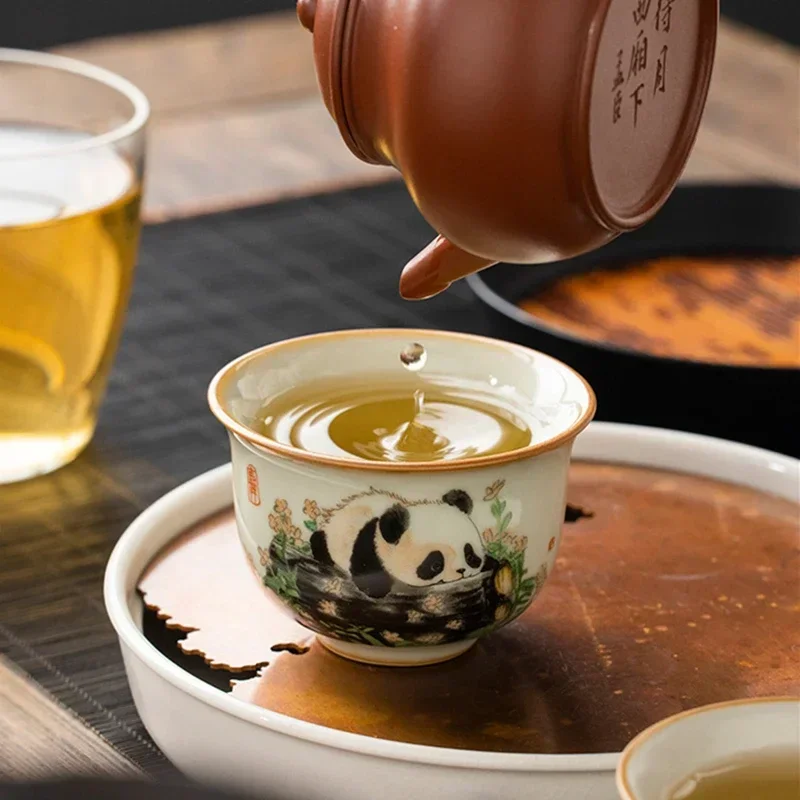 1 Pc Chinese Tradition Ru Kiln - đánh giá và giá Coffee Tea Set Up