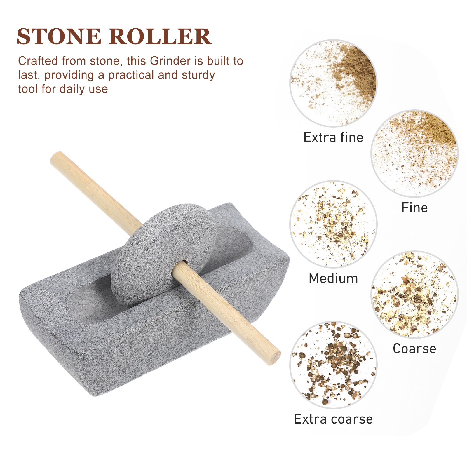 1Set Stone Pestle and Mortar M - đánh giá và giá Coffee Tea Leaf And Bean