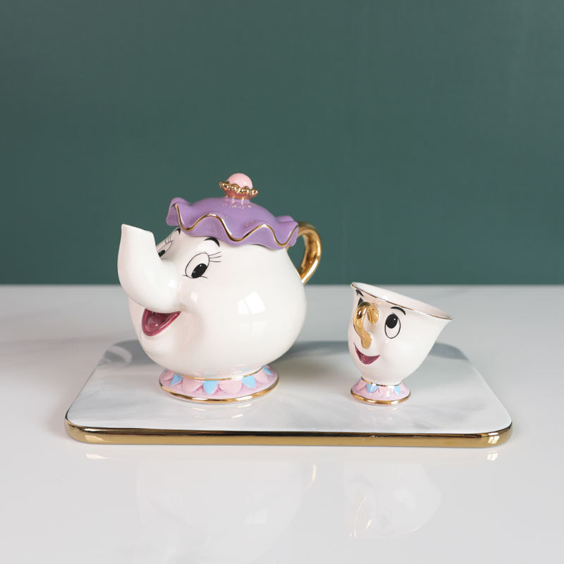 Hot Teapot Cartoon Beauty And  - đánh giá và giá Coffee Tea Set Up