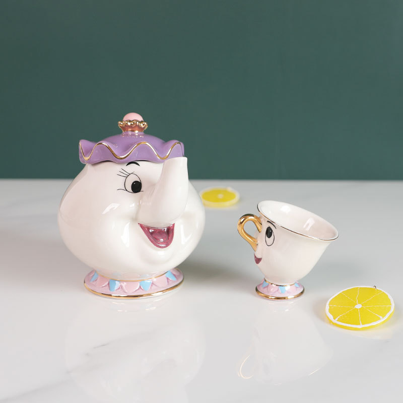 Hot Teapot Cartoon Beauty And  - đánh giá và giá Coffee Tea Set Up