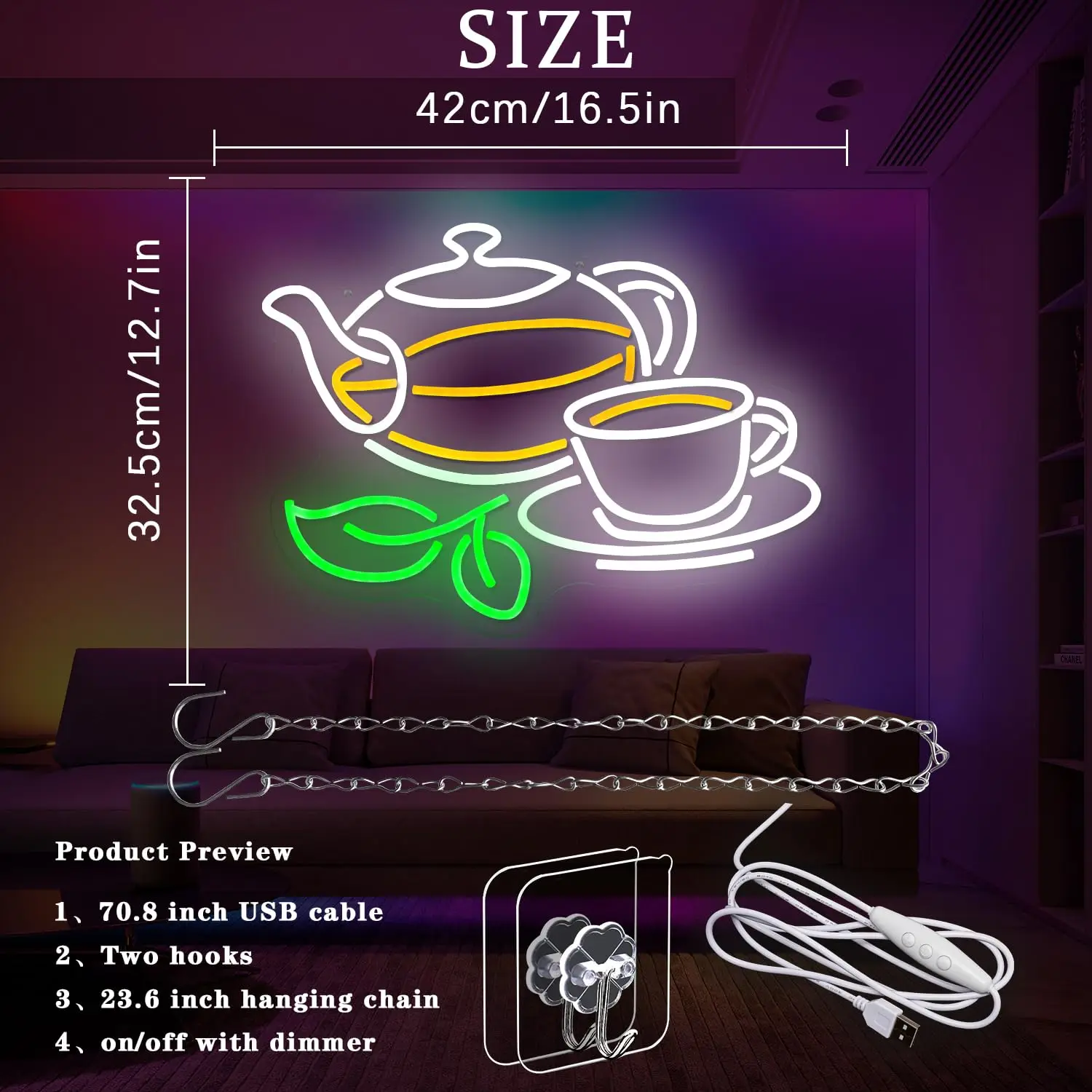 Tea Neon Sign Tea Pot Light Dr - đánh giá và giá Coffee Tea Plantation
