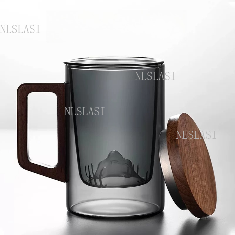 Smoky Gray Double Wall Glass T - đánh giá và giá Double Wall Mug