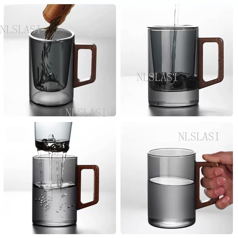 Smoky Gray Double Wall Glass T - đánh giá và giá Double Wall Mug