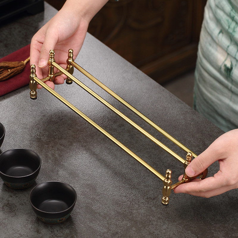 Minimalist Brass Teacup Holder - đánh giá và giá Gongfu Tea Set