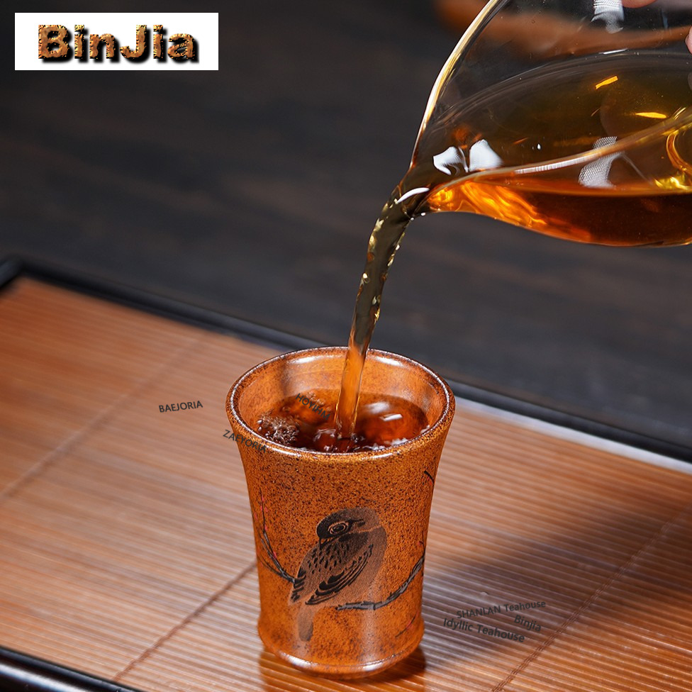 70ml Yixing Purple Clay Bird F - đánh giá và giá Coffee Tea Set Up