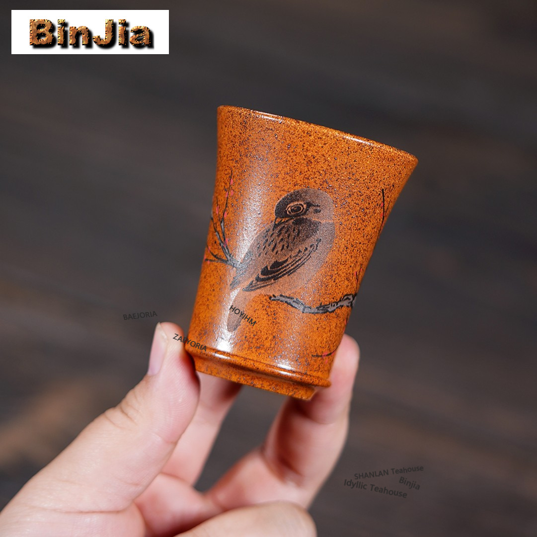 70ml Yixing Purple Clay Bird F - đánh giá và giá Coffee Tea Set Up