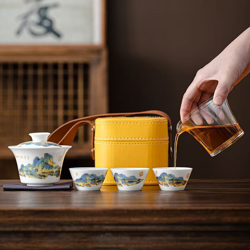 Travel Jade White Porcelain Te - đánh giá và giá Gongfu Tea Set