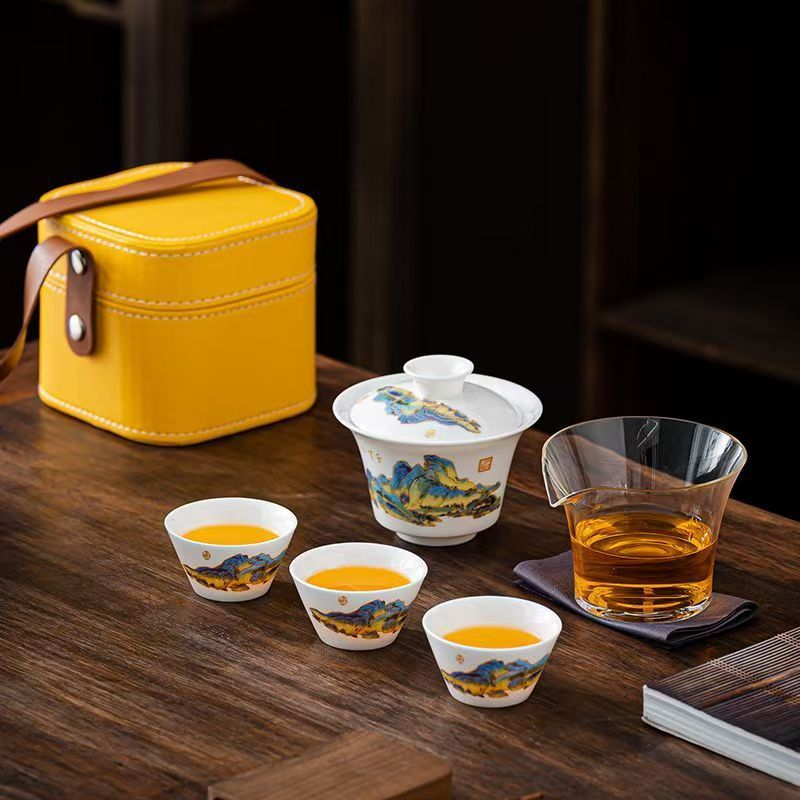 Travel Jade White Porcelain Te - đánh giá và giá Gongfu Tea Set