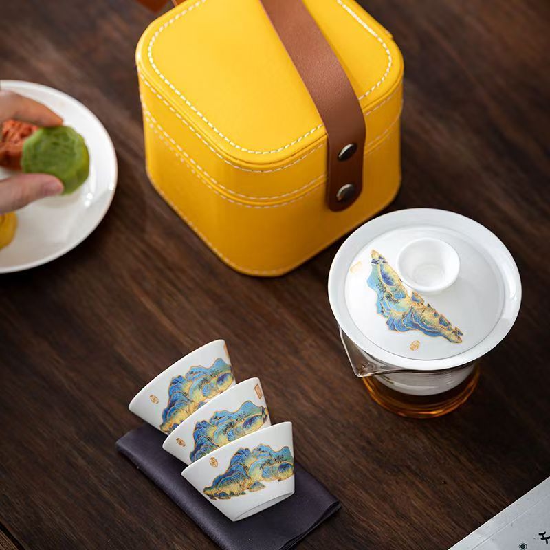 Travel Jade White Porcelain Te - đánh giá và giá Gongfu Tea Set