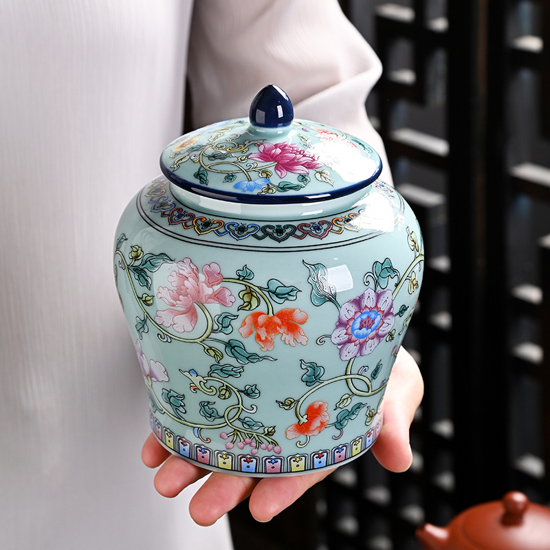 Ceramic tea jar Enamel General - đánh giá và giá Coffee Tea Green