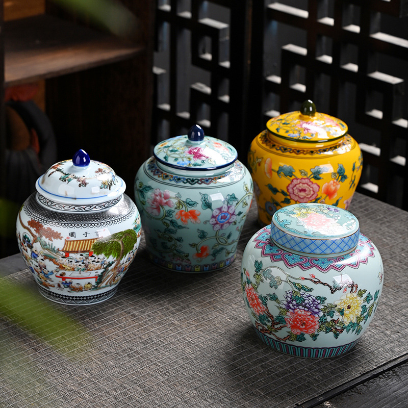 Ceramic tea jar Enamel General - đánh giá và giá Coffee Tea Green