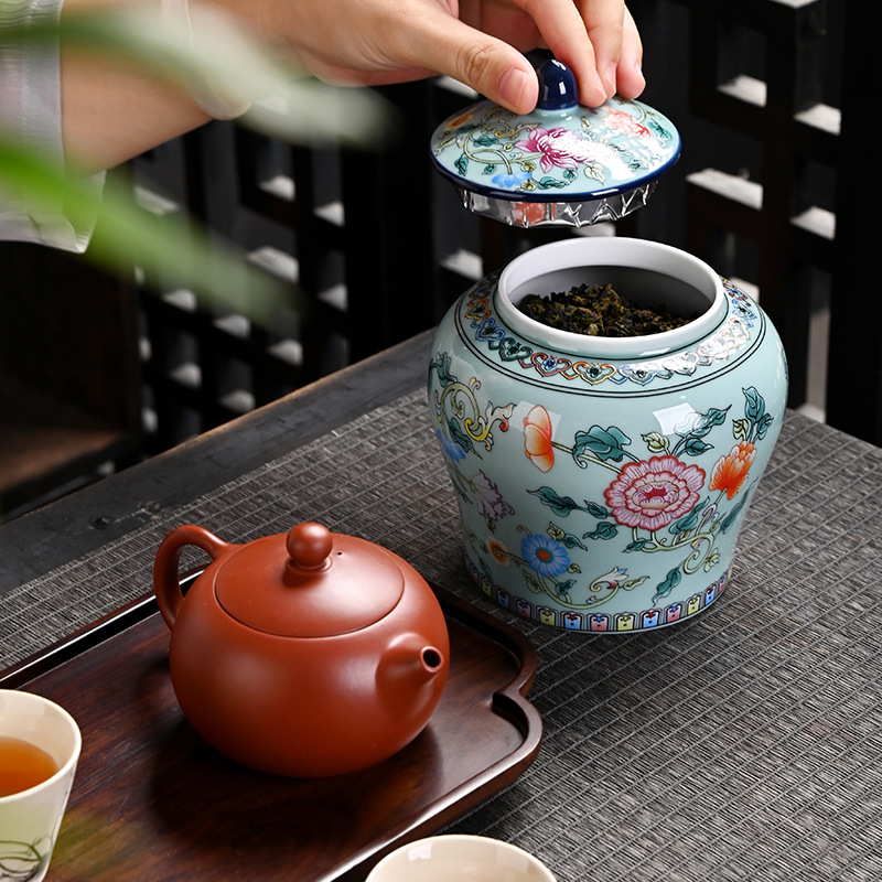 Ceramic tea jar Enamel General - đánh giá và giá Coffee Tea Green