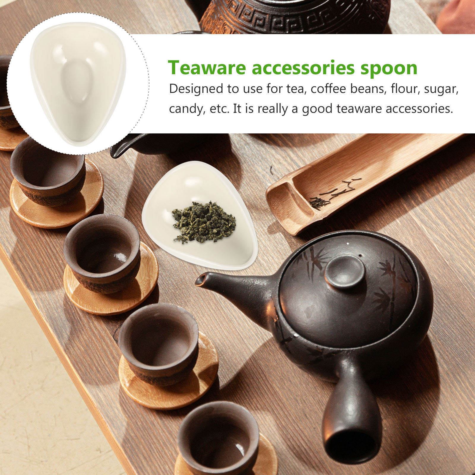 2Pcs Ceramic Tea Scoop for Loo - đánh giá và giá Coffee Tea Leaf And Bean