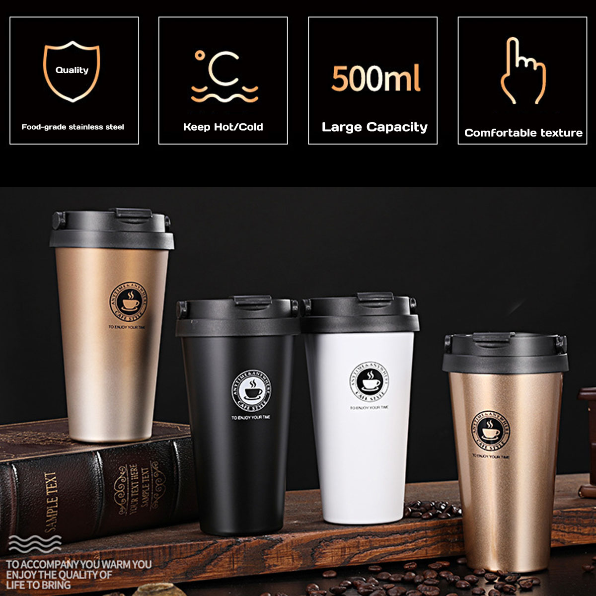Insulated Travel Coffee Mug 16 - đánh giá và giá Double Wall Mug