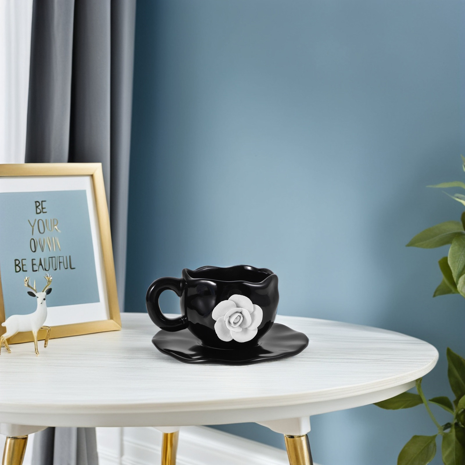 1Set Elegant 3D Rose Ceramic C - đánh giá và giá Coffee Tea Latte