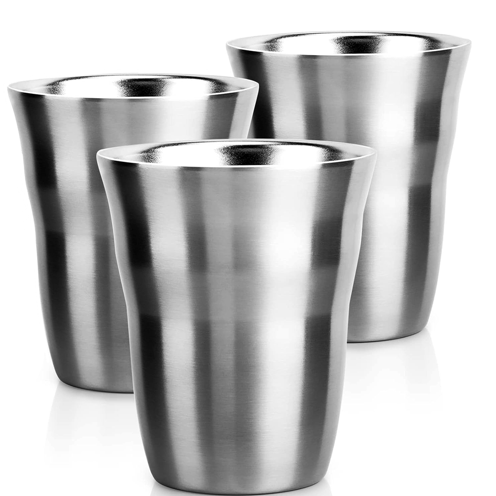 2/3 Pack Metal Cups 8 OZ Stain - đánh giá và giá Double Wall Mug