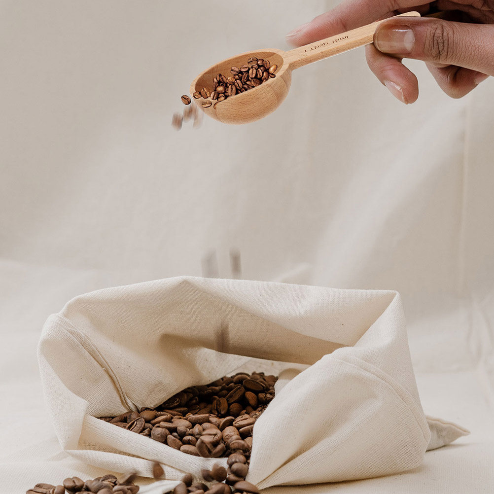 2Pcs Wooden Tablespoon Scoop f - đánh giá và giá Coffee Tea Leaf And Bean