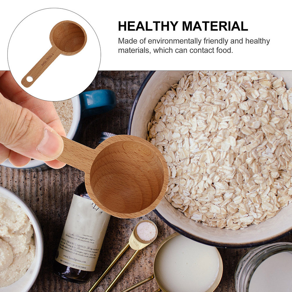 2Pcs Wooden Tablespoon Scoop f - đánh giá và giá Coffee Tea Leaf And Bean
